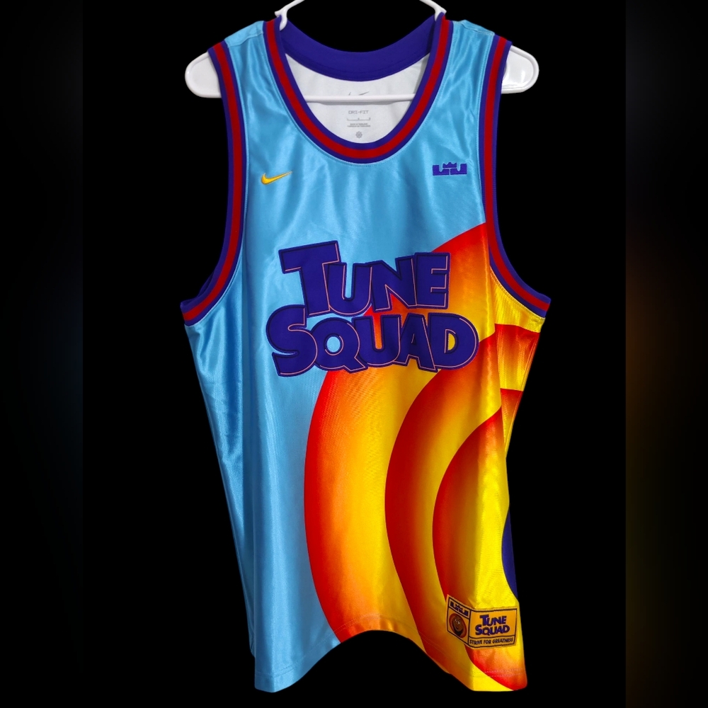 Nike Nba Lebron James #6 Blue&Yellow Tune Squad Jersey 48
